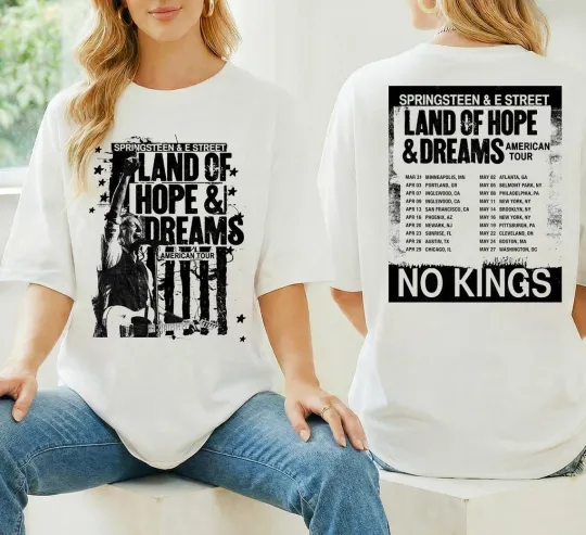 Discover Bruce Springsteen Land of Hope & Dreams Tour 2026 T-Shirt