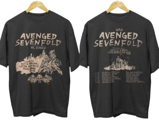 Discover Avenged Sevenfold 2026 Tour T-shirt