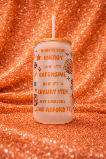 Discover Showgirl Era Glass Tumbler | taylor version Inspired Iced Coffee Cup (16oz Frosted Libbey)