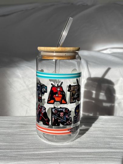 Discover Star Wars Glass Tumbler | 16oz | Cofee/ Tea/ Smoothies Drinks