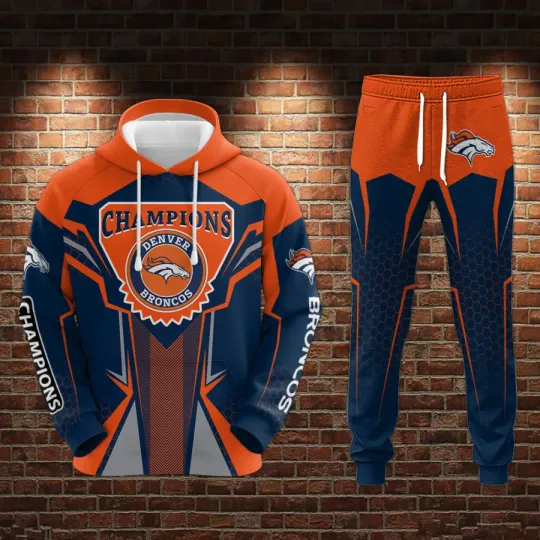 Champion -Denver Broncos Hoodie Joggers Set