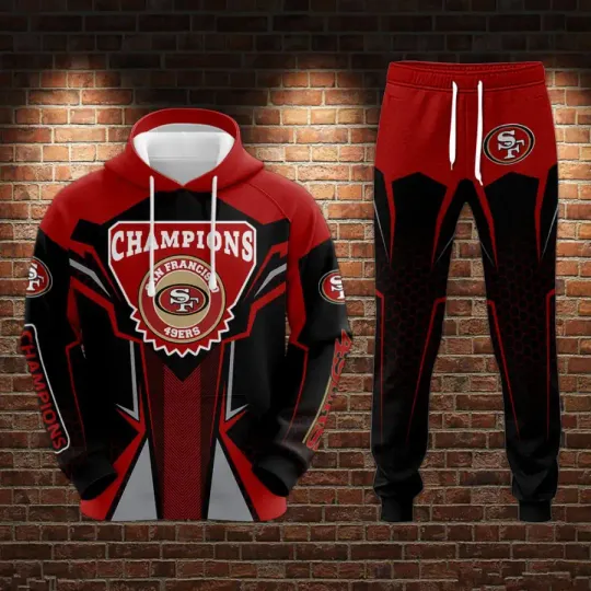 Discover Champion -San Francisco 49ers Hoodie Joggers Set