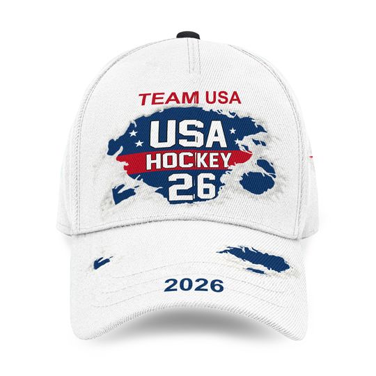 Team USA Hockey Cap, 3D Printed Cap
