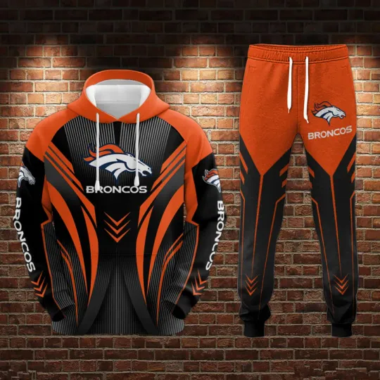 Discover Denver Broncos Hoodie Joggers Set