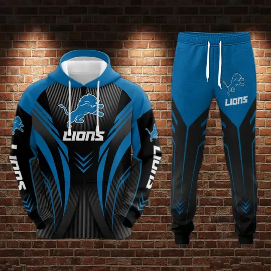 Detroit Lions Hoodie Joggers Set
