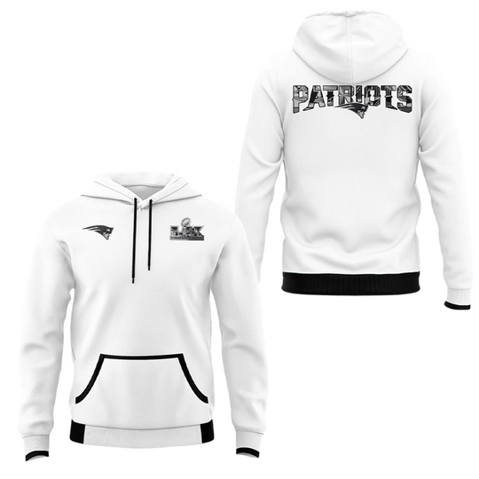 Discover NE Patriots Super Bowl LX Opening Night 2026 Hoodie