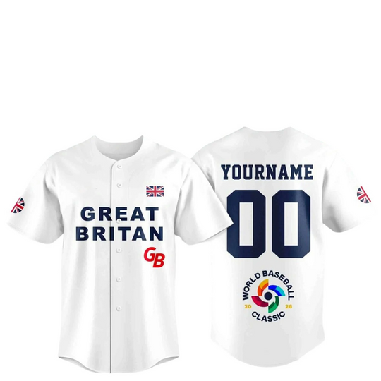 Discover Personalized Great Britain 2026 World Baseball Classic Jersey