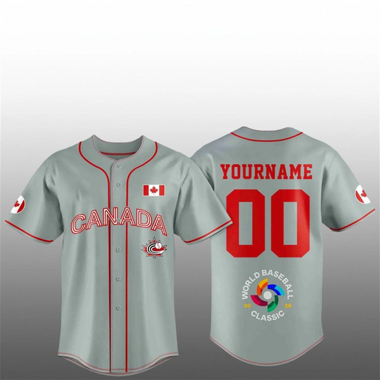 Discover Personalized Canada Baseball 2026 World Baseball Classic Jersey