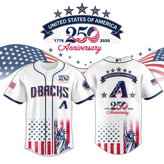 Arizonna Diamondbacks USA 250th Anniversary 1776-2026 Baseball Jersey