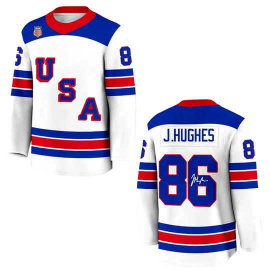 Discover Jack Hughes Golden Goal 86 Signature Hockey Jersey
