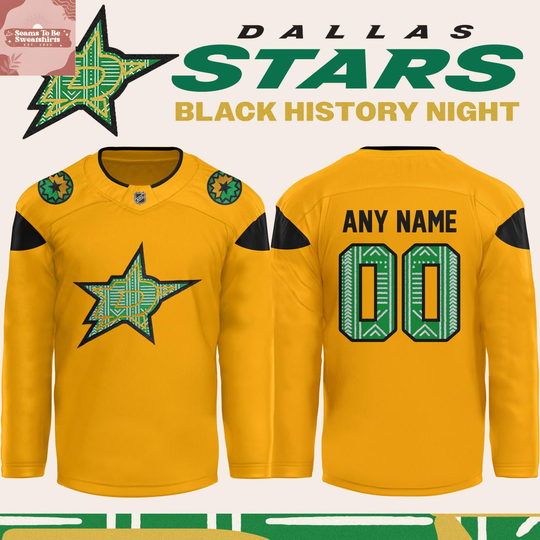 Dallas Stars Black History Night 2026 Personalized Hockey Jersey