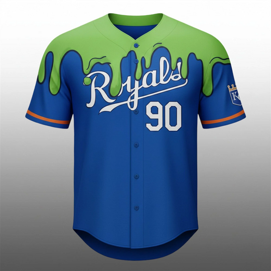 Discover 2026 KC Royals Nick 90s Night Slime Jersey