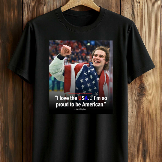 Discover Jack Hughes I Love The USA I’m So Proud To Be America Shirt