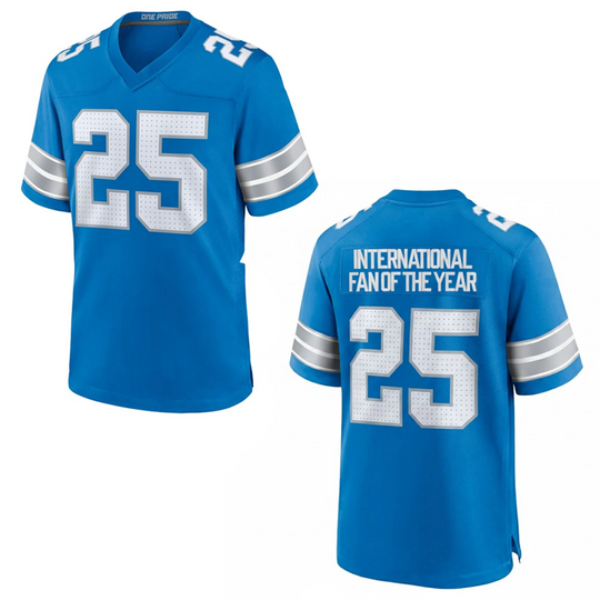 Discover Detroit Lions International Fan of the Year 2025 Football Jersey