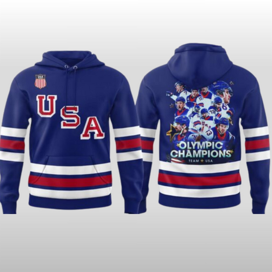 Discover USA Mens Ice Hockey Team Olympic 2026 Champions America Proud Hoodie Shirt