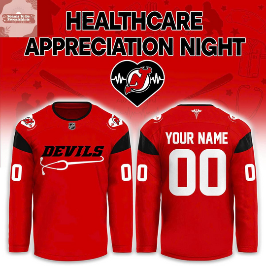 Discover New Jersey Devils x Healthcare Appreciation Night 2026 Personalized Hockey Jersey