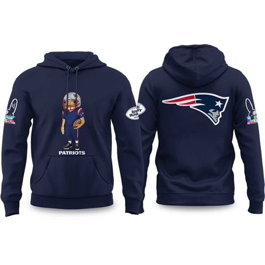 Patriots Bad Bunny 2026 Super Bowl Concho Football Hoodie