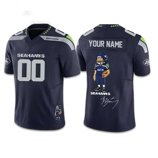 Discover Personalized Seahawks Bad Bunny Super Bowl 2026 Concho Football Jersey