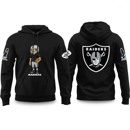 Raiders Bad Bunny 2026 Super Bowl Concho Football Hoodie