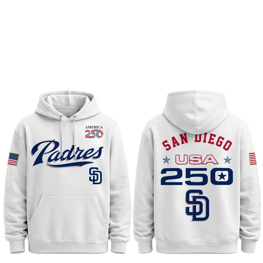 Discover 2026 SD Padres Celebration USA 250 Anniversary Hoodie