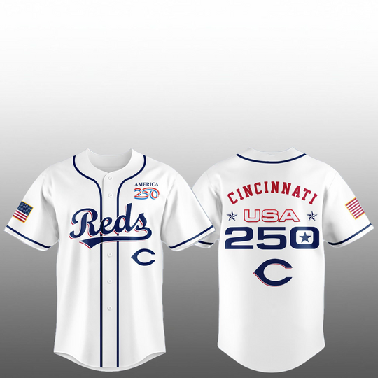 Discover 2026 Reds Celebration United States of America 250 Anniversary Jersey