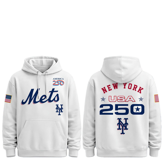 Discover 2026 NY Mets Celebration USA 250 Anniversary Hoodie