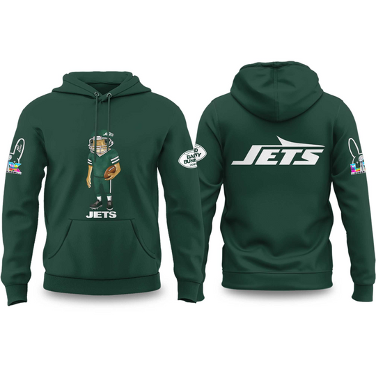 Discover Jets Bad Bunny 2026 Super Bowl Concho Football Hoodie