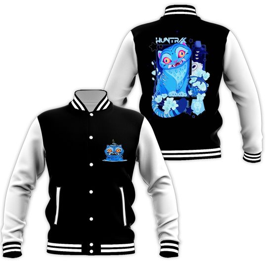 Demon Hunters K-pop Baseball Jacket, Huntrix K-pop Jacket For Fan, Cute Blue Tiger Jacket For Kids, For Huntrix Fan, Demon Hunters Gift