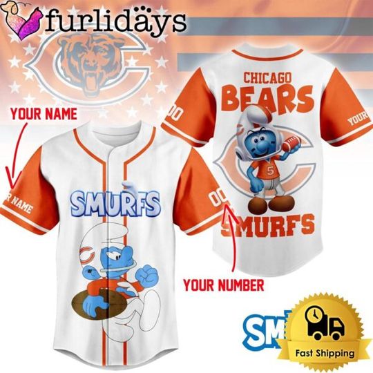 Discover Chicago Bearass The Smuurfs Movie Custom Name Baseball Jersey