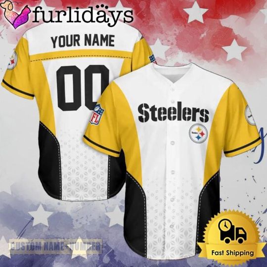 Pittsburgh Steelerss Basic Design 2025 Custom Name Baseball Jersey