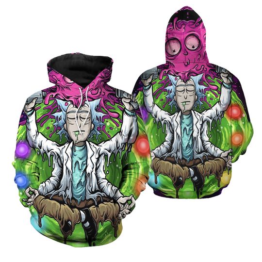 Rick and Rickandmorty 3D All Over Print Pullover Hoodie S-5XL