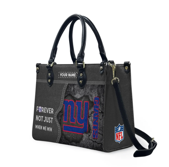 New York Team Giants Forever Leather Bag, Football Women Leather Handbag