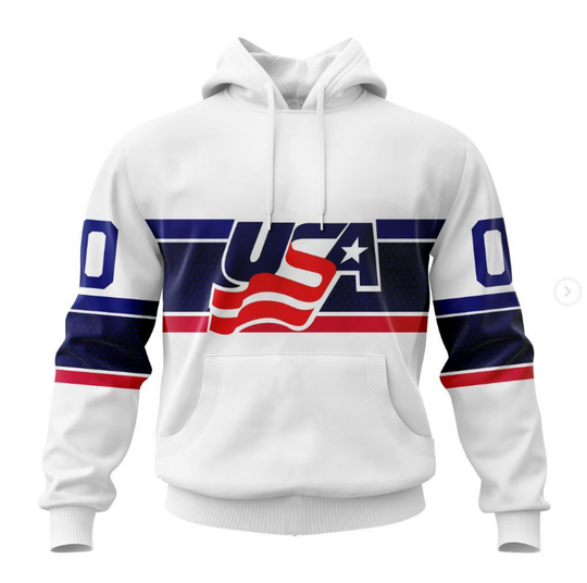Team USA Hockey 3D Hoodie, Gold Olympic Hoodie