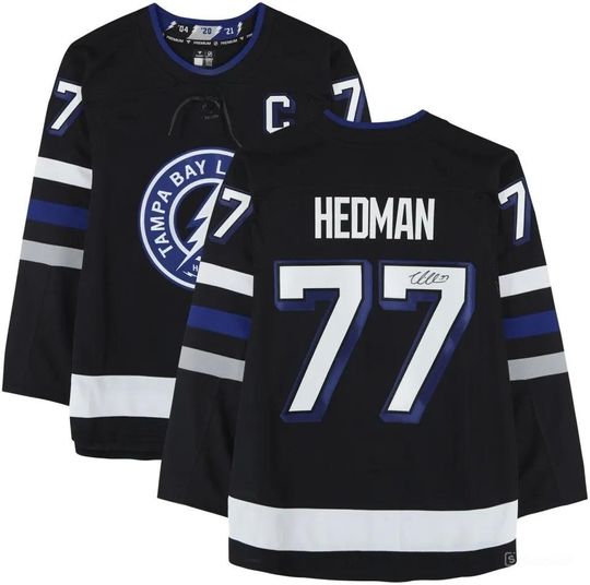 Victor Hedman Tampa Bay Lightning Signed Black Alternate Jersey