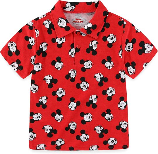 Discover Disney Mickey Mouse Polo à manches courtes pour tout-petits et grands enfants
