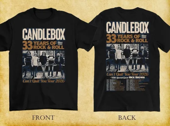 Discover New Candlebox 2 Sides 2026 Tour 33 Years Anniversary Black S to 5XL Shirt