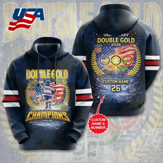 Discover Personalized USA Hockey Olympic Champions 2026 3D Apparel
