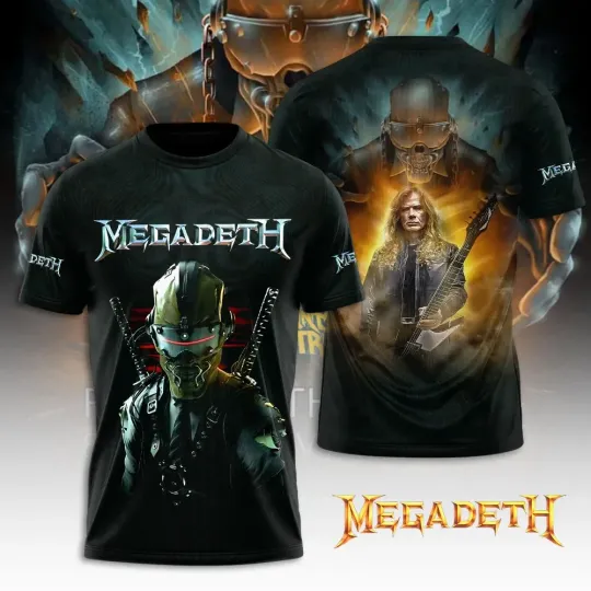 Discover Megadeth AOP T-Shirt Gift For Fans World Tour 3D Shirt PA019