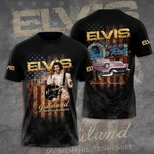 Discover Elvis Presley 3D Shirt Grace Land All Size