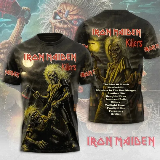 Discover Iron 1Maiden Inspired Run For Your Lives World Tour 2025-2026 3D T-Shirts