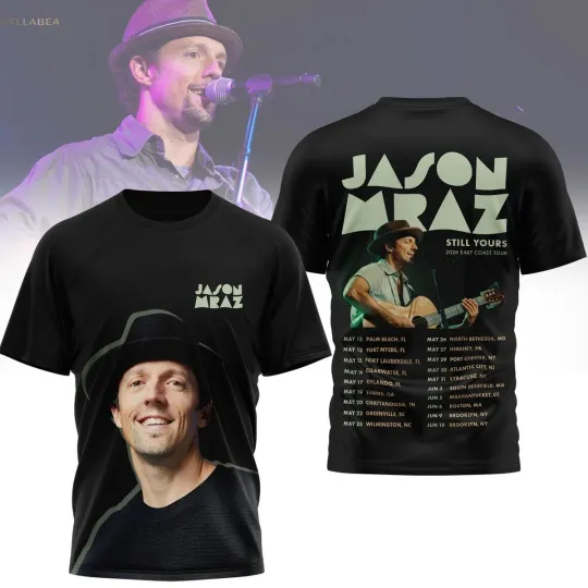 Discover Jason Mraz East Coast Album 3D AOP Unisex Shirt