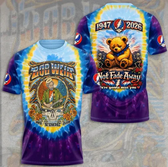 Discover Bob Weir Not Fade Away 3D Shirt Unisex