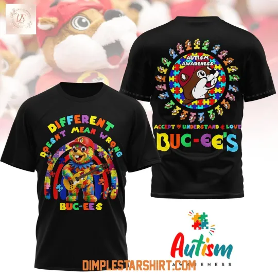 Bucees Autism Awareness Accept Understand Love 3D T-Shirt