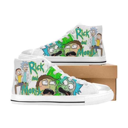 Discover Rick and Rickandmorty High Top Shoes Sneakers, Birthday Gift for Him Her