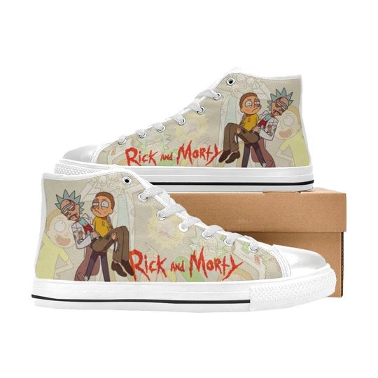Rick and Rickandmorty High Top Shoes Sneakers, Birthday Gift for Him Her