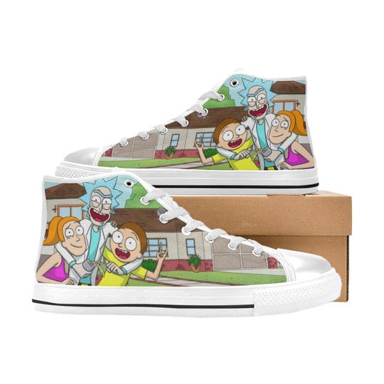 Discover Rick and Rickandmorty High Top Shoes Sneakers, Birthday Gift for Him Her