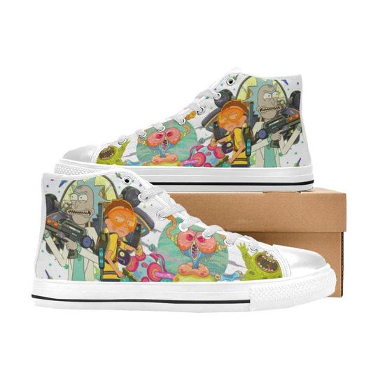 Rick and Rickandmorty High Top Shoes Sneakers, Birthday Gift for Him Her