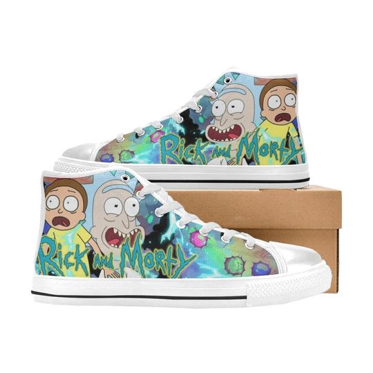 Rick and Rickandmorty High Top Shoes Sneakers, Birthday Gift for Him Her