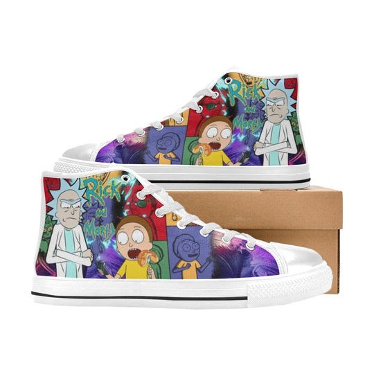 Discover Rick and Rickandmorty High Top Shoes Sneakers, Birthday Gift for Him Her