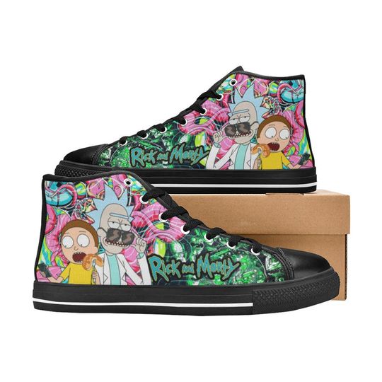 Discover Rick and Rickandmorty High Top Shoes Sneakers, Birthday Gift for Him Her